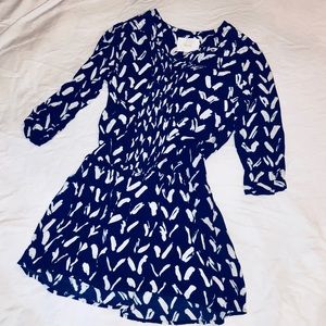 Anthropologie Blue and White Dress